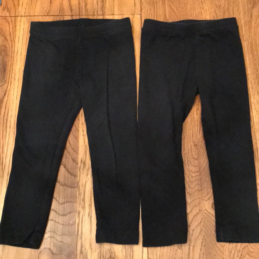 🖤 set of 2 Old Navy toddler black leggings sz 3T